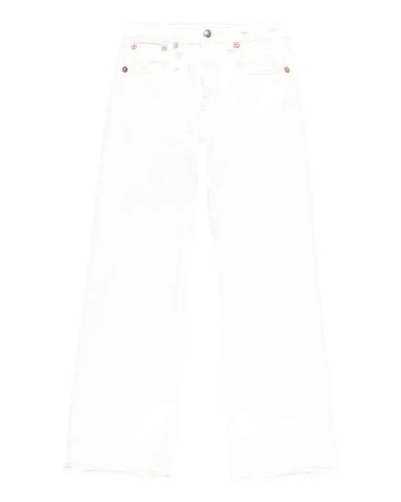 R13 Ausgestellte Joan Cropped-Jeans - Weiß Weiß