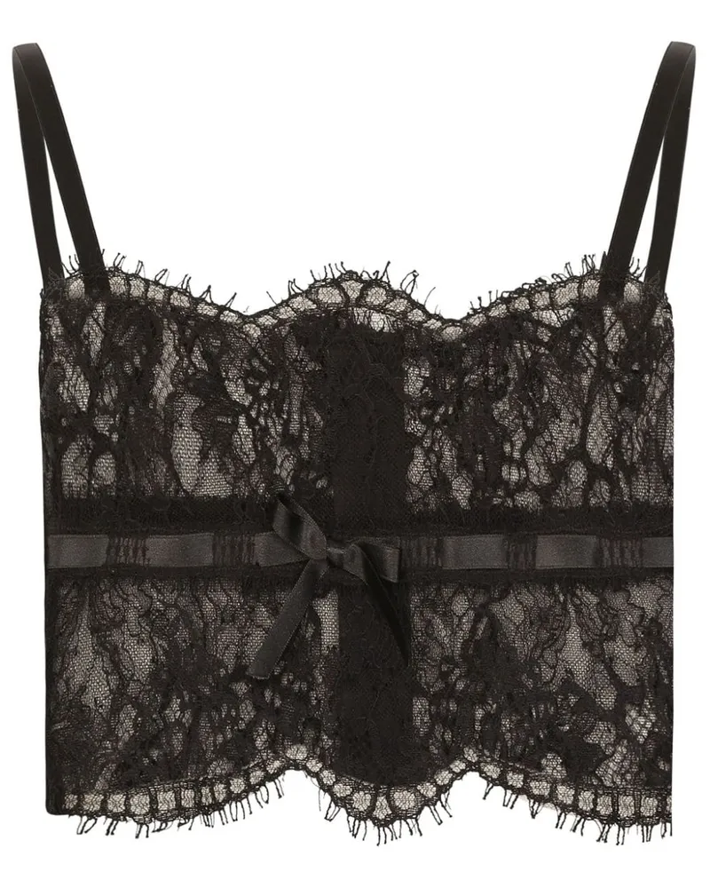 Dolce & Gabbana Corsage aus Blumenspitze - Schwarz Schwarz