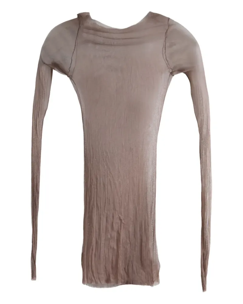 Cortana T De Tul sheer long-sleeve T-shirt - Grau Grau