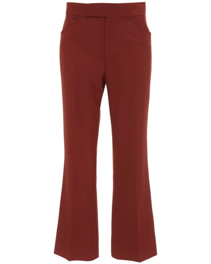 Victoria Beckham Ausgestellte Cropped-Hose - Orange Orange