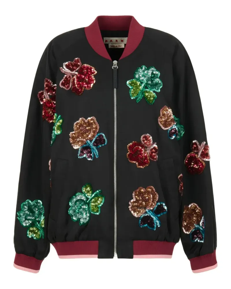 Marni Bomberjacke mit Pailletten - Schwarz Schwarz