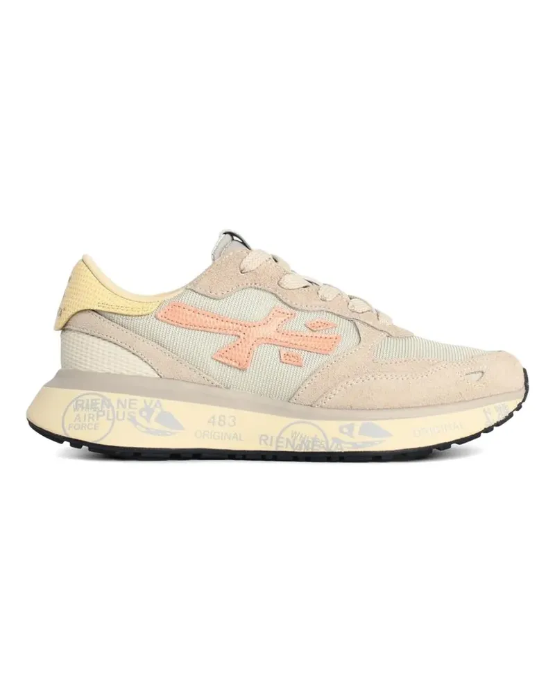 Premiata Lauryn 8184 suede-inserts sneakers - Nude Nude
