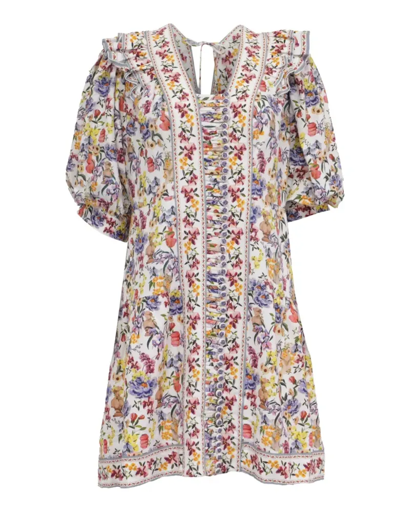 FARM Rio Kleid mit Blumen-Print - Weiß Weiß