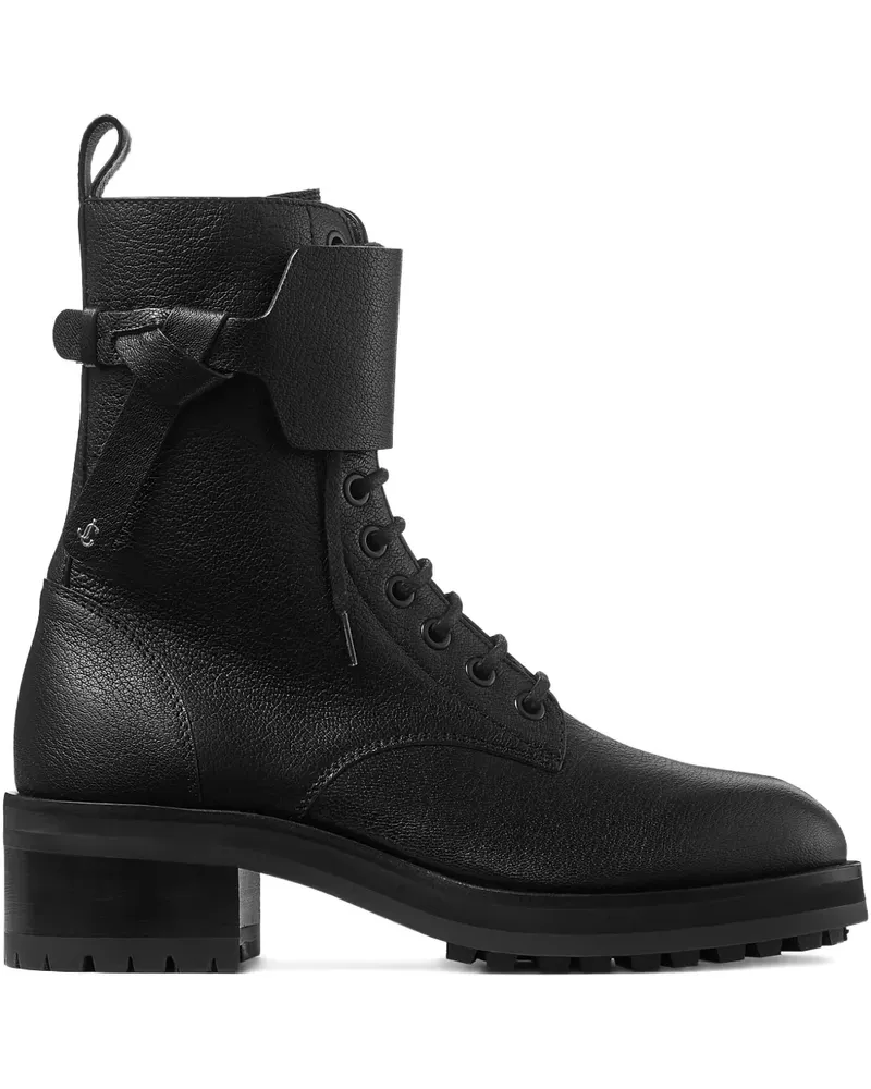 Jimmy Choo Rosabel Bikerstiefel mit Schnürung - Schwarz Schwarz