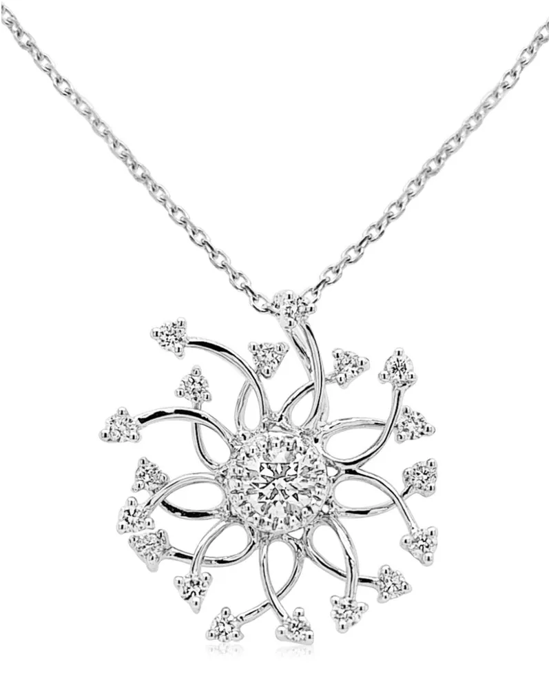 HYT Jewelry 18kt Weißgoldhalskette mit Diamanten - Silber Silber