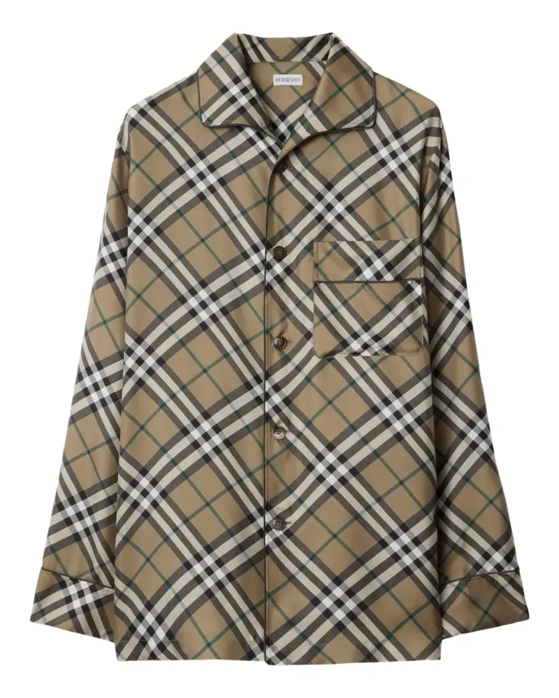 Burberry Kariertes Hemd im Pyjama-Stil - Nude Nude