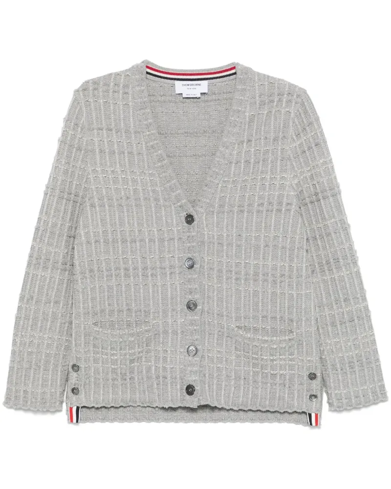 Thom Browne Tweed-Cardigan aus Jacquard - Grau Grau