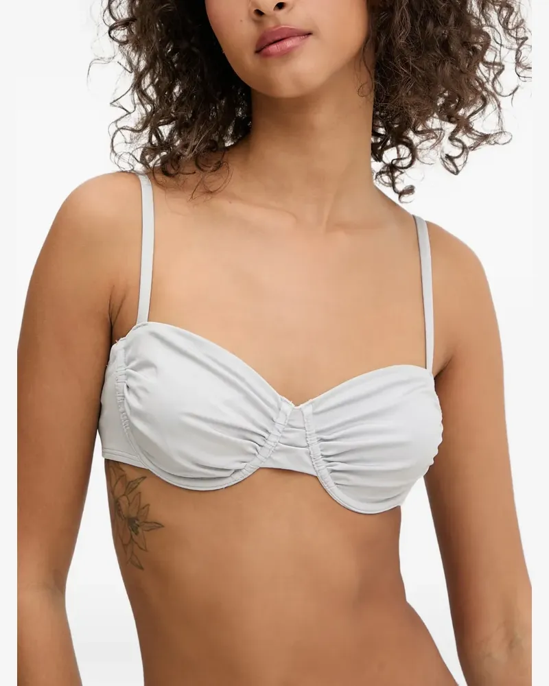 Armani Exchange ruched underwired bikini top - Nude Nude