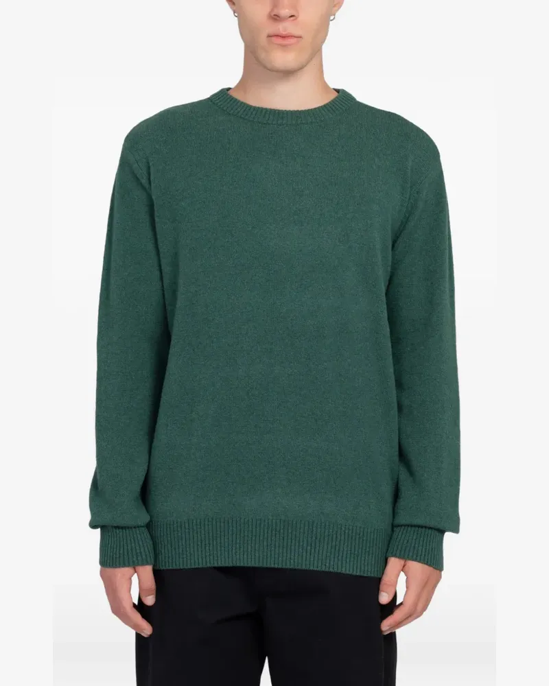 Minimum Roland crew-neck ribbed-trim sweater - Grün Grün