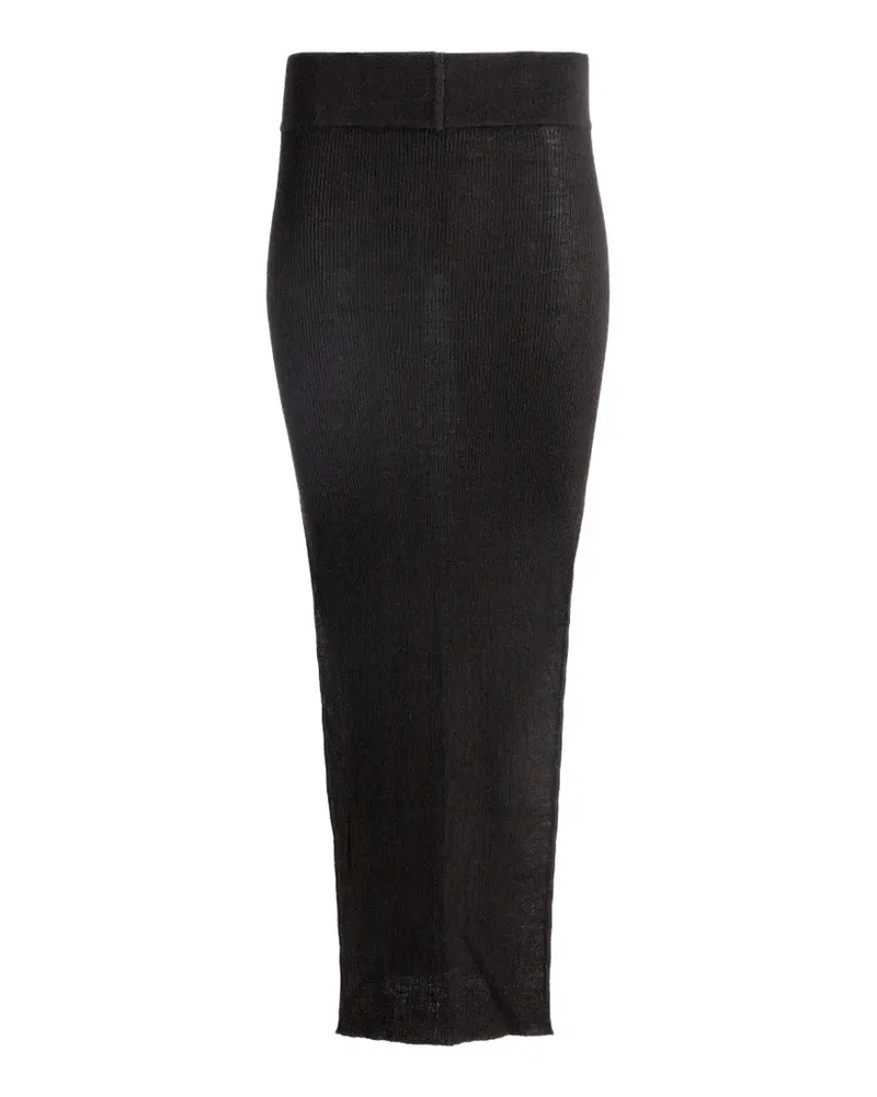 Rick Owens high-waist maxi skirt - Schwarz Schwarz