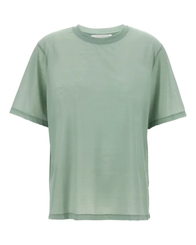 Victoria Beckham T-Shirt mit Logo-Stickerei - Grün Grün
