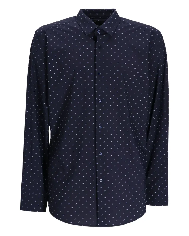 HUGO BOSS Gemustertes Hemd - Blau Blau