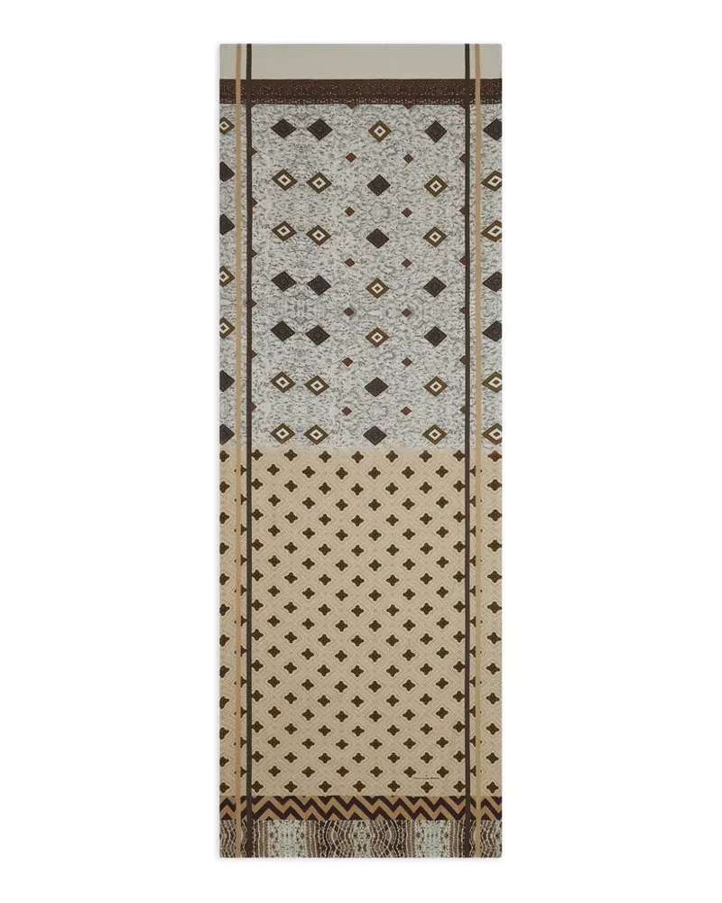 Pierre-Louis Mascia Aloesta Schal mit geometrischem Print - Nude Nude