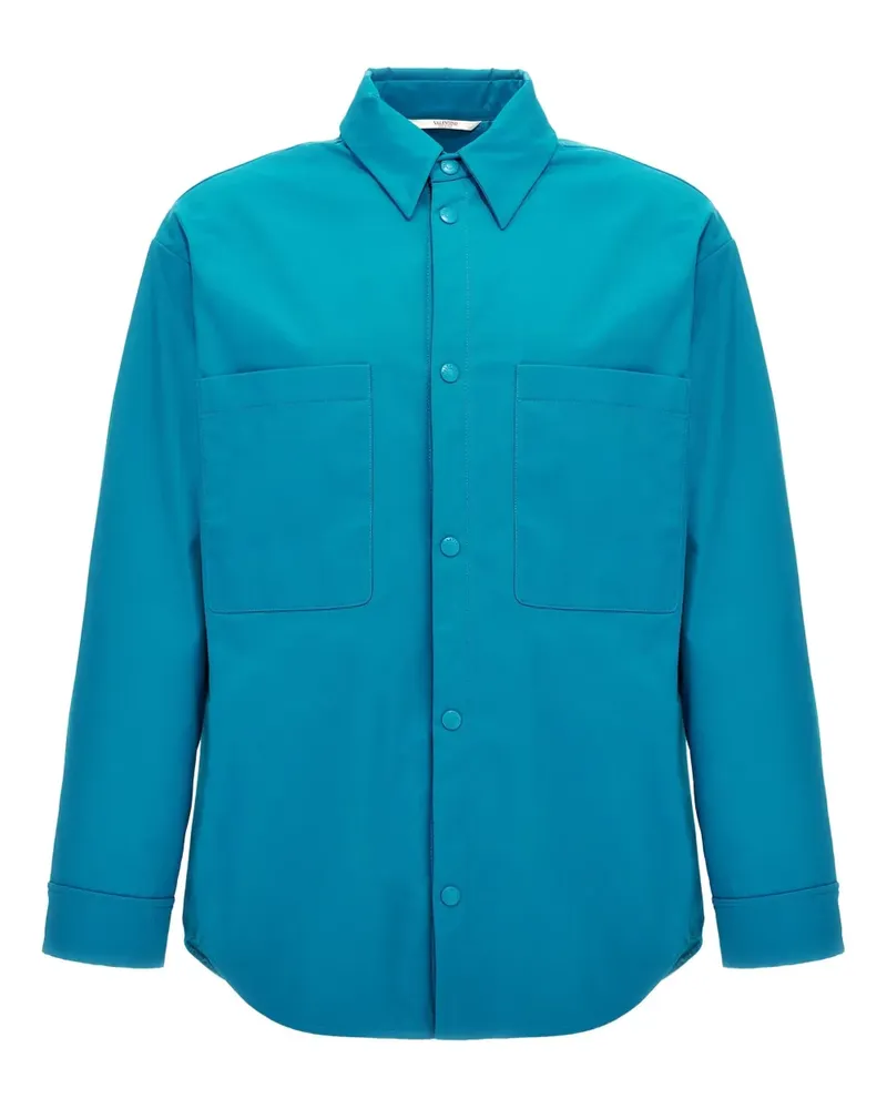 Valentino Garavani Hemdjacke mit Logo-Schild - Blau Blau