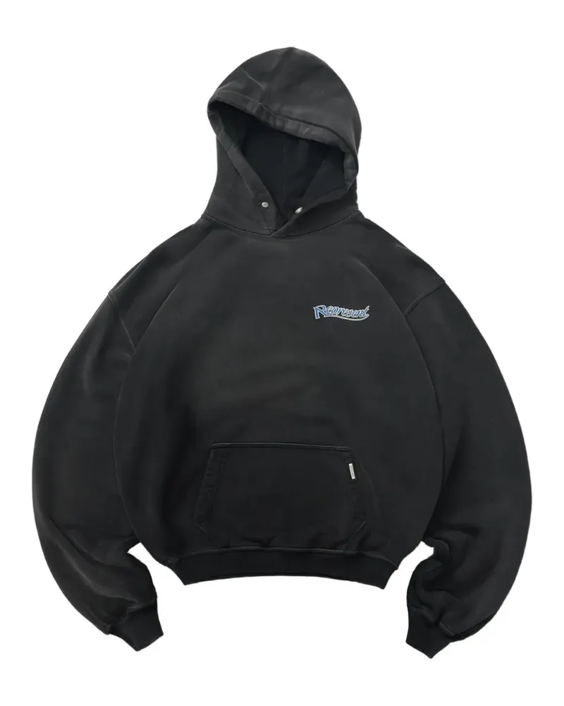 REPRESENT Hoodie mit Logo-Print - Schwarz Schwarz