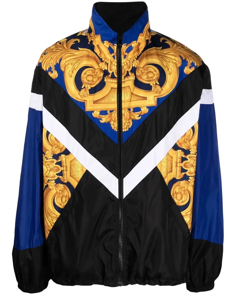Versace Jacke mit Barock-Print - Schwarz Schwarz