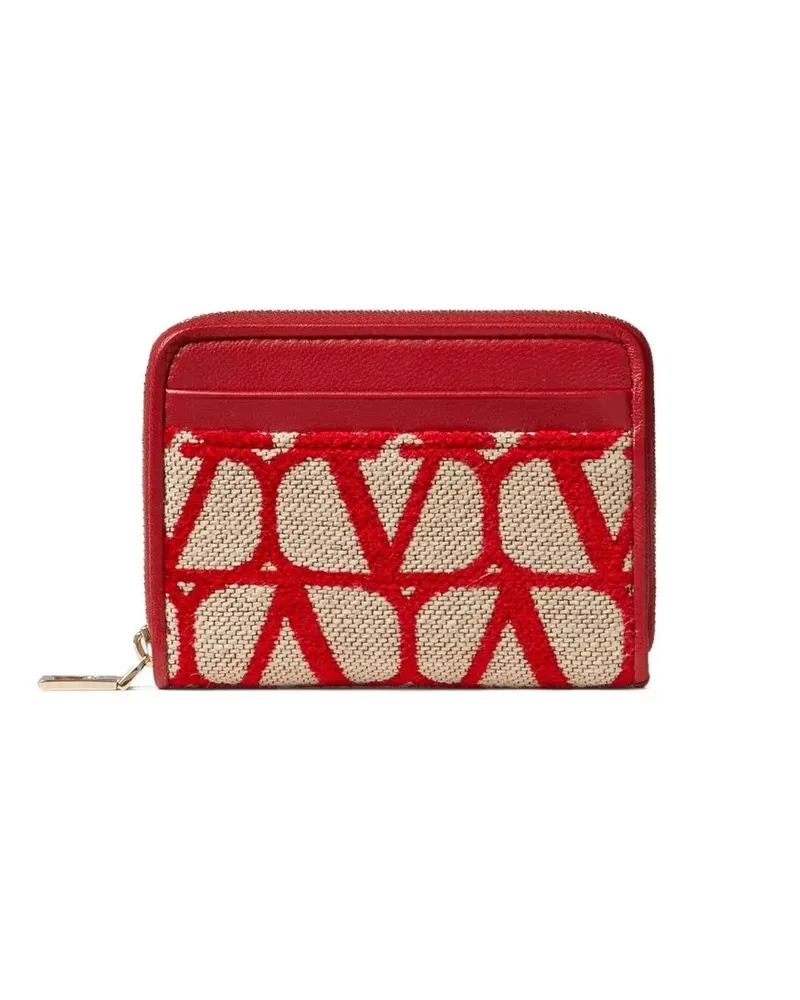 Valentino Garavani Toile Iconographe Portemonnaie - Rot Rot
