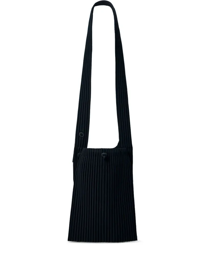 Issey Miyake Umhängetasche mit Falten - Schwarz Schwarz