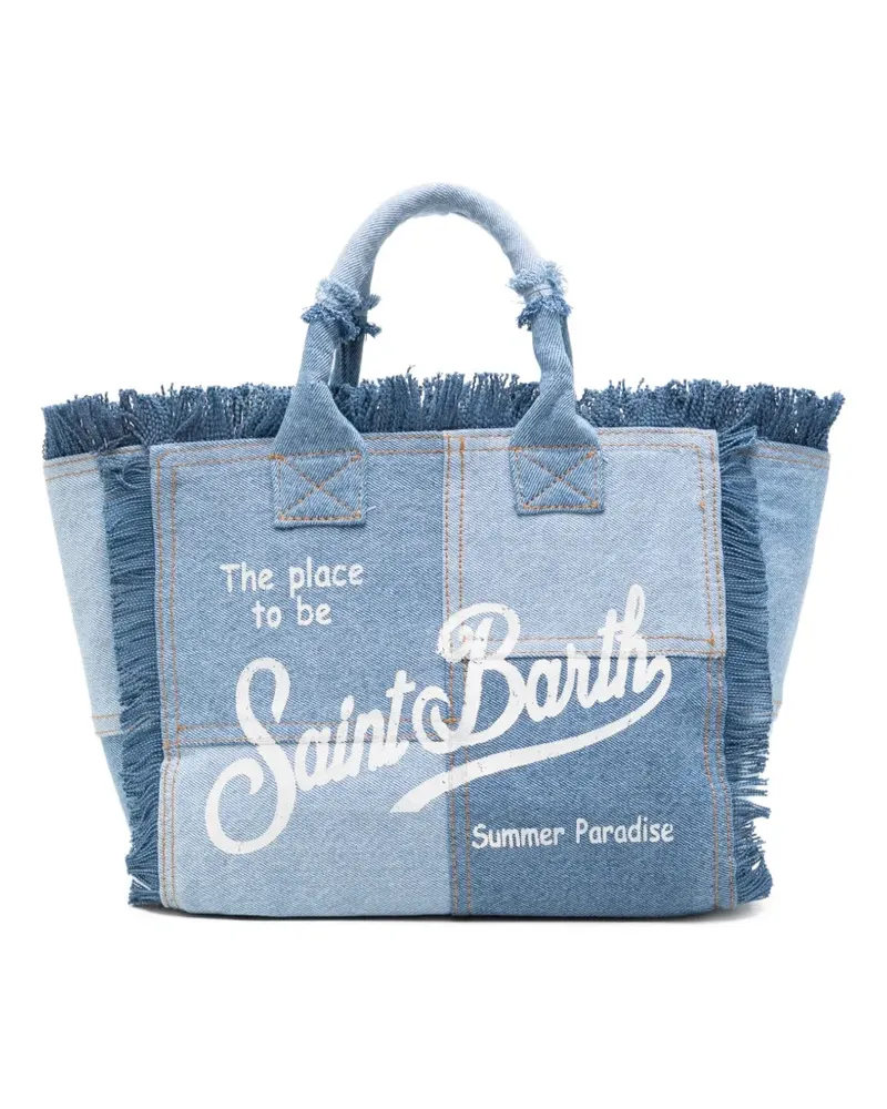 MC2 Saint Barth frayed patchwork tote bag - Blau Blau