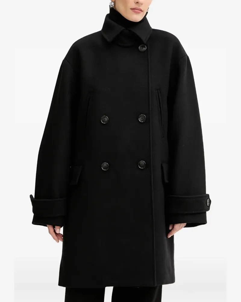 HUGO BOSS single-breasted coat - Schwarz Schwarz