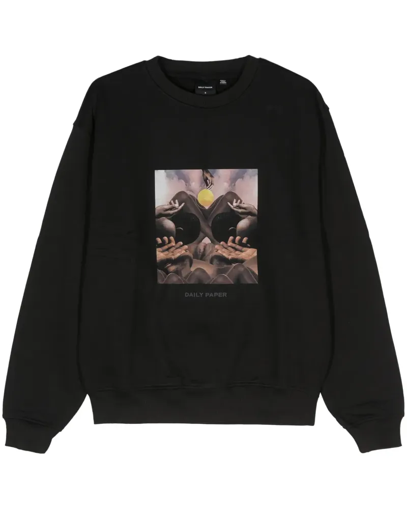 Daily Paper Sweatshirt mit Landschafts-Print - Schwarz Schwarz