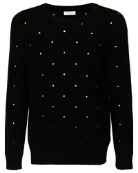 Saint Laurent Pullover mit Lochmuster Schwarz