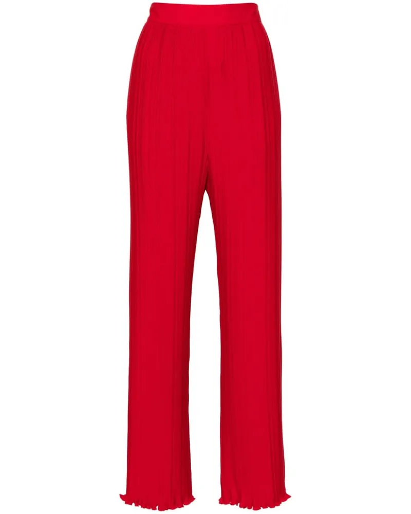 Lanvin Plissierte Straight-Leg-Hose - Rot Rot