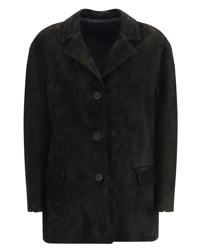 Salvatore Santoro Lederjacke mit Knopfverschluss - Braun Braun