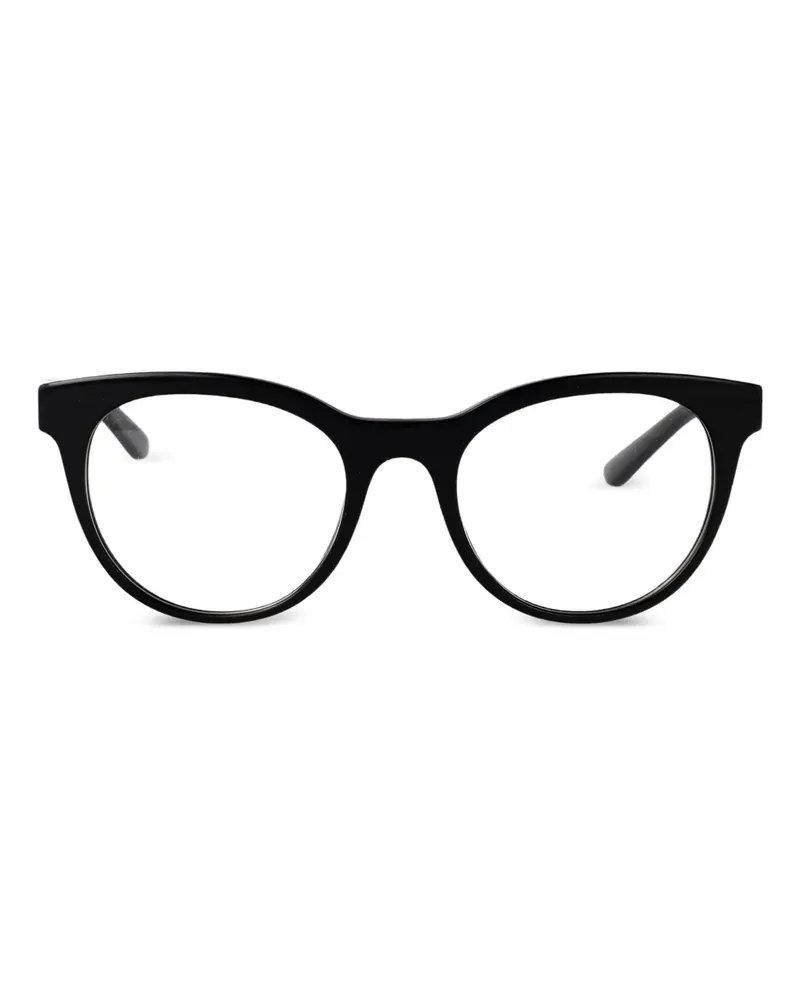 Dolce & Gabbana Brille aus Acetat mit rundem Gestell - Schwarz Schwarz
