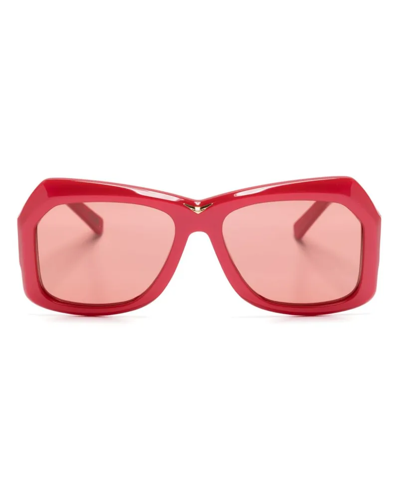 Marni Sonnenbrille mit geometrischem Gestell - Rot Rot