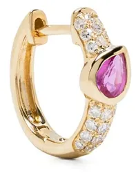 Roxanne First 14kt Gelbgoldohrring Diamant und Saphir Gold