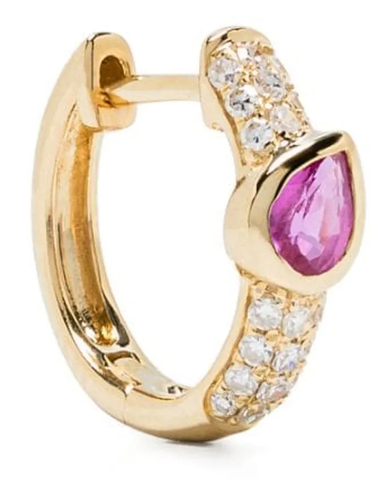 Roxanne First 14kt Gelbgoldohrring Diamant und Saphir Gold