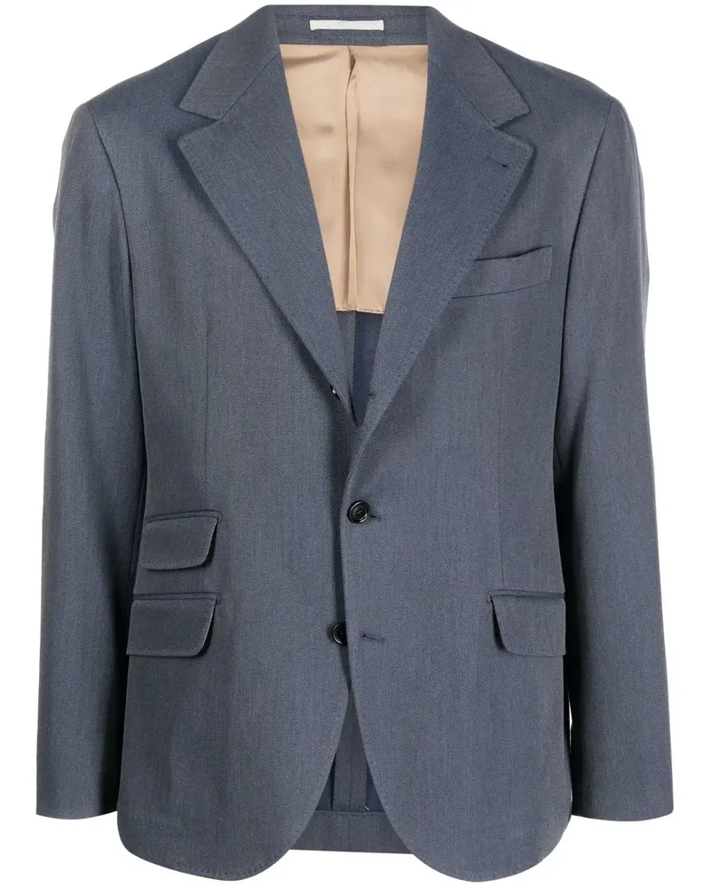 Brunello Cucinelli Gewebtes Sakko - Blau Blau