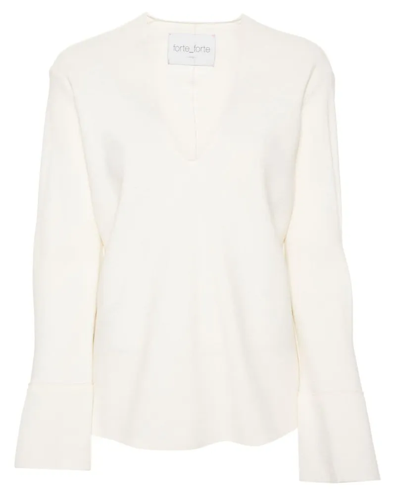 forte_forte Klassische Kreppbluse - Nude Nude