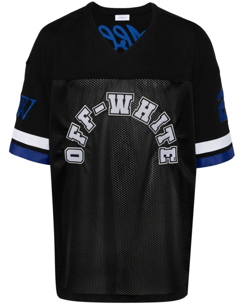 OFF-WHITE T-Shirt mit Logo-Applikation - Schwarz Schwarz