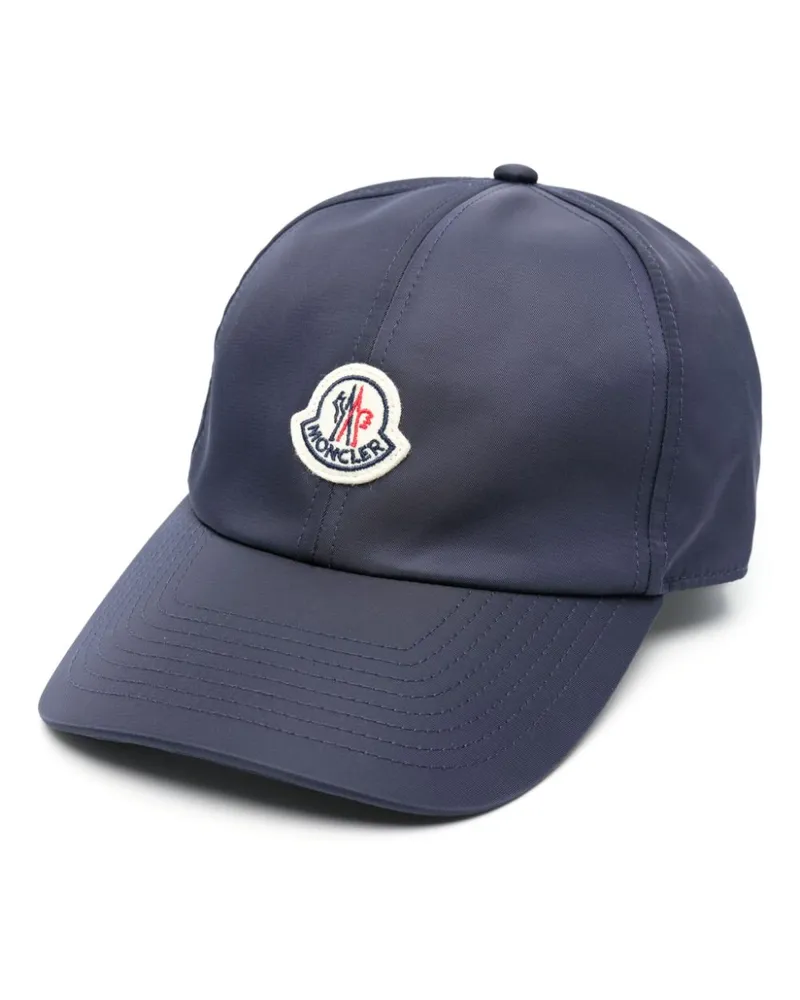 Moncler Baseballkappe mit Logo-Applikation - Blau Blau