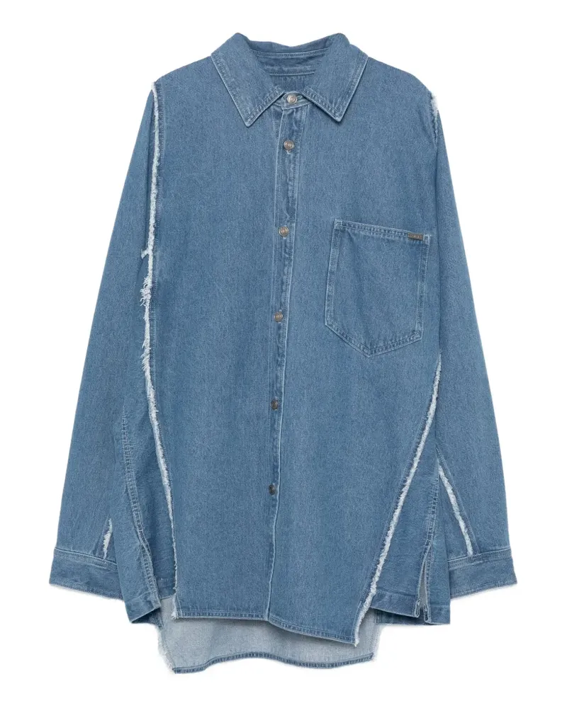 SONGZIO Besticktes Hemd mit Logo-Patch - Blau Blau