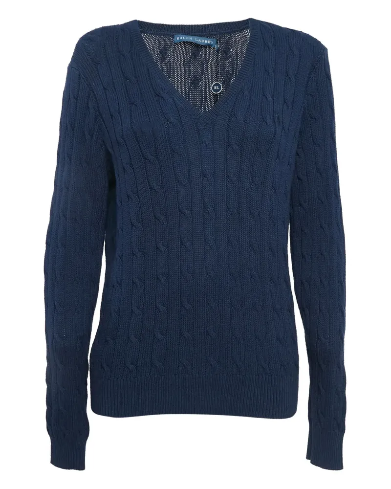 Ralph Lauren Pre-owned Pullover mit Zopfmuster - Blau Blau