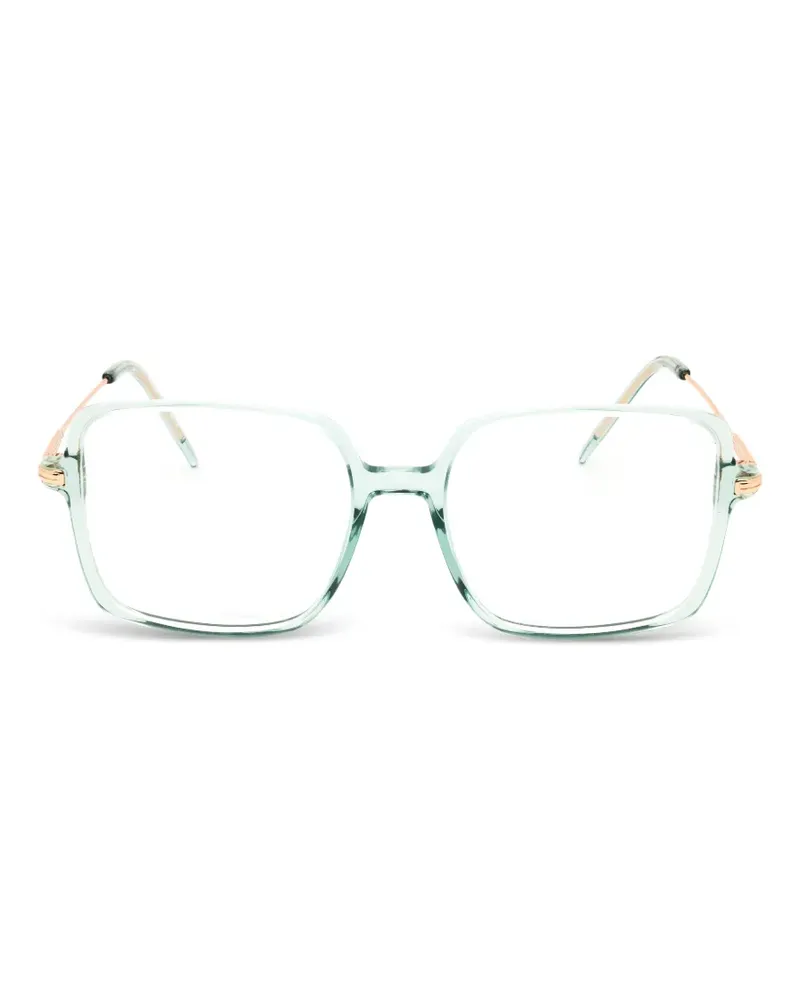 HUGO BOSS Brille mit eckigem Gestell - Blau Blau