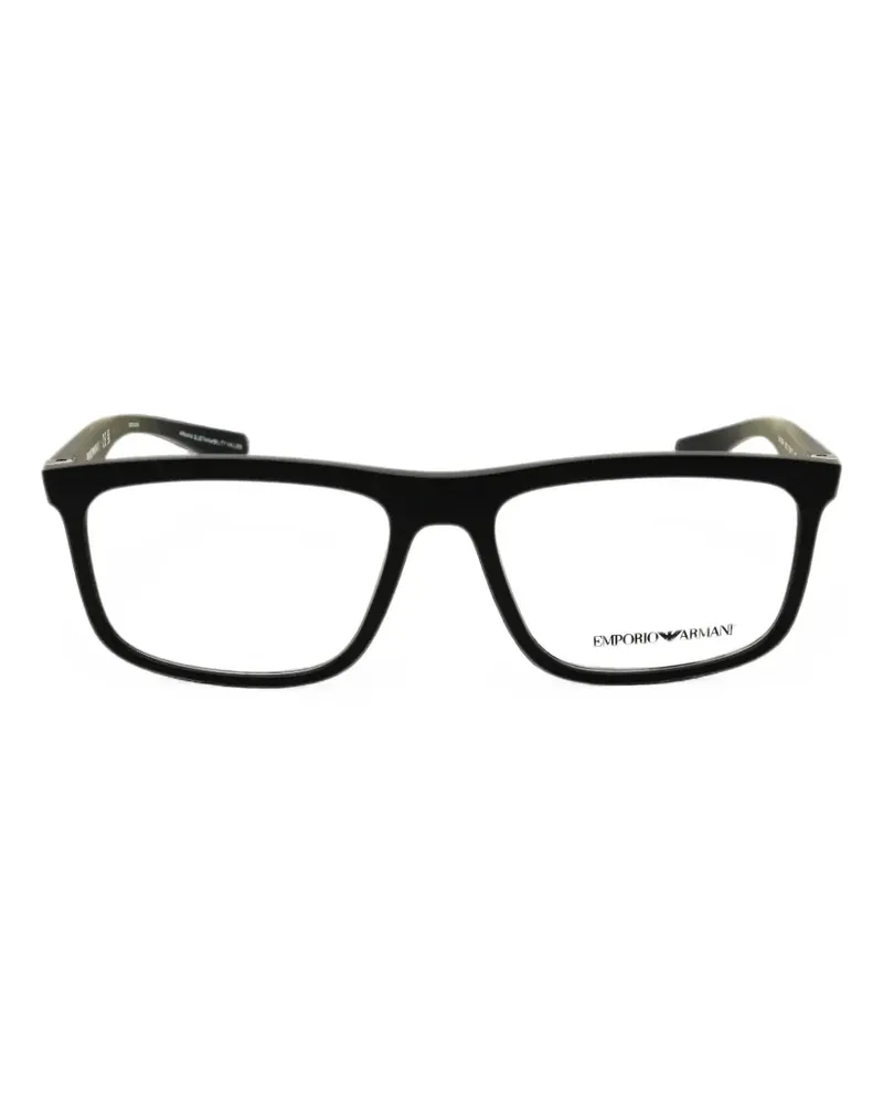 Emporio Armani rectangle-frame glasses - Schwarz Schwarz