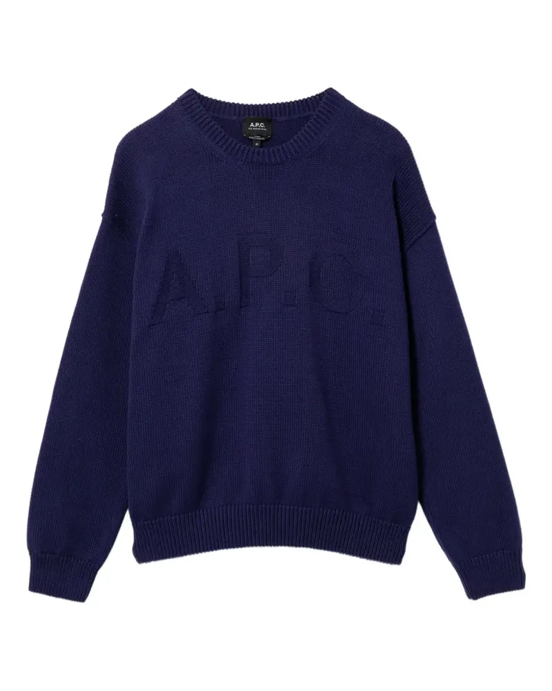 A.P.C. Pullover mit rundem Ausschnitt - Blau Blau