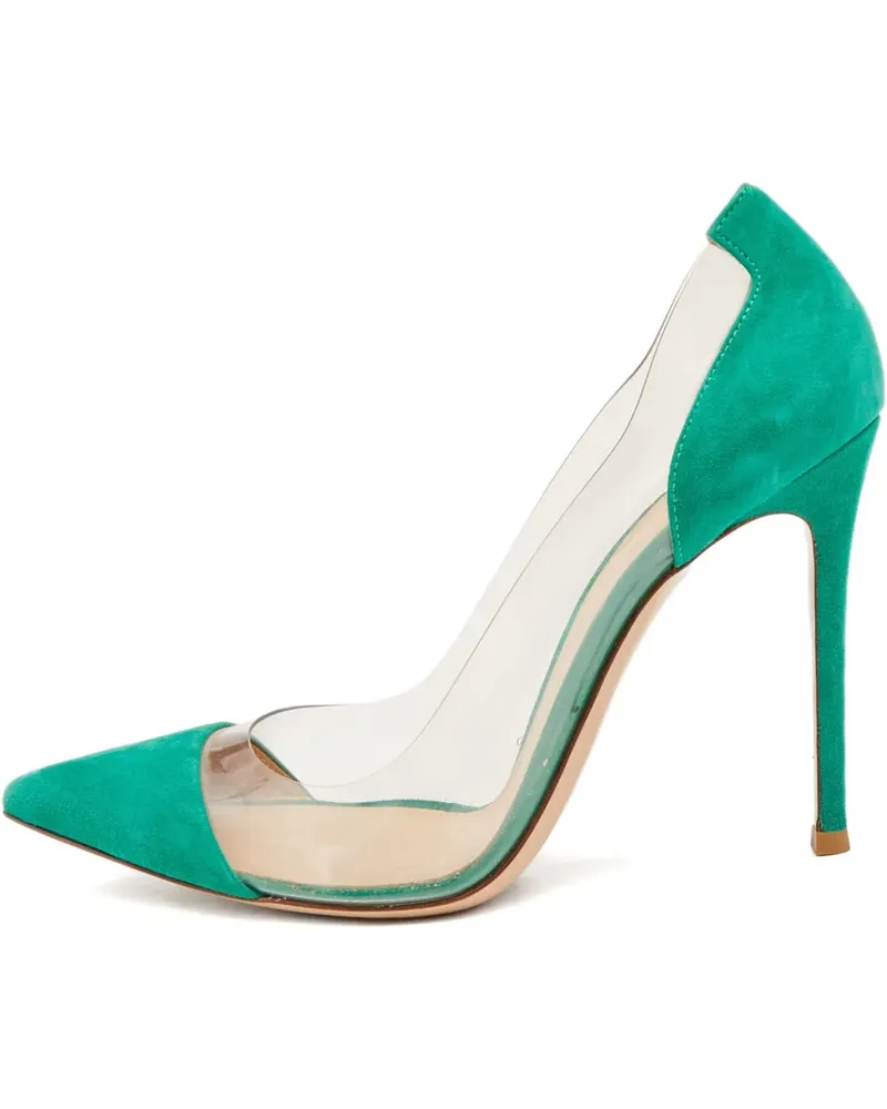Gianvito Rossi Transparente Wildleder-Pumps 100mm - Grün Grün