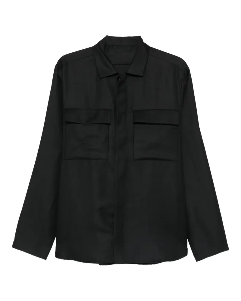 nine:inthe:morning Freud flap-pocket shirt - Schwarz Schwarz