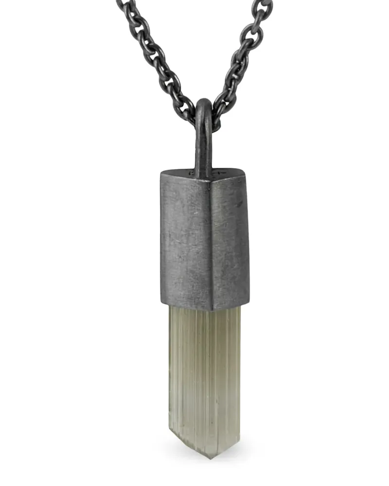 Parts Of Four oxidised sterling silver Talisman zultanite necklace - Grau Grau