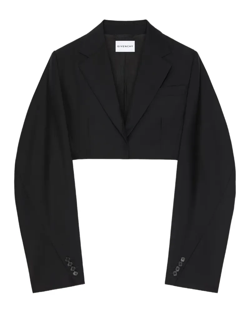 Givenchy cocoon-sleeve crop jacket - Schwarz Schwarz