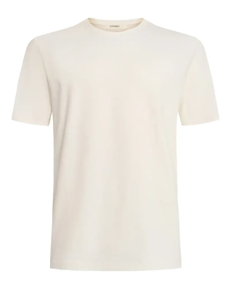 12 STOREEZ T-Shirt mit rundem Ausschnitt - Nude Nude
