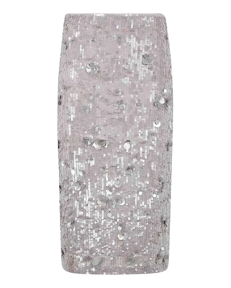 Parah Glow sequin-embellished midi skirt - Grau Grau