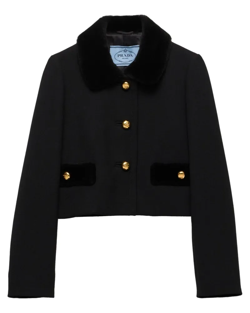 Prada Einreihige Jacke - Schwarz Schwarz