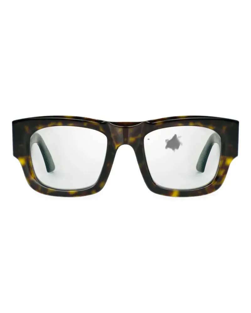 Bugatti tortoiseshell-effect rectangle-frame glasses - Braun Braun
