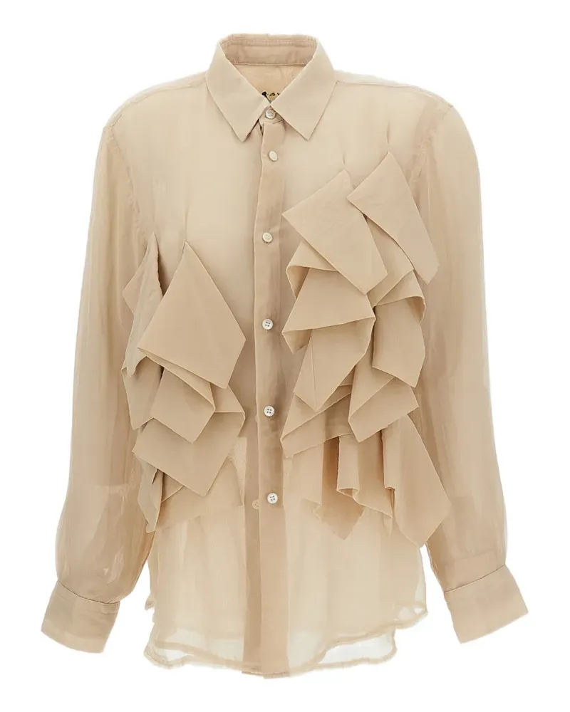 Comme des Garçons ruffled shirt - Nude Nude